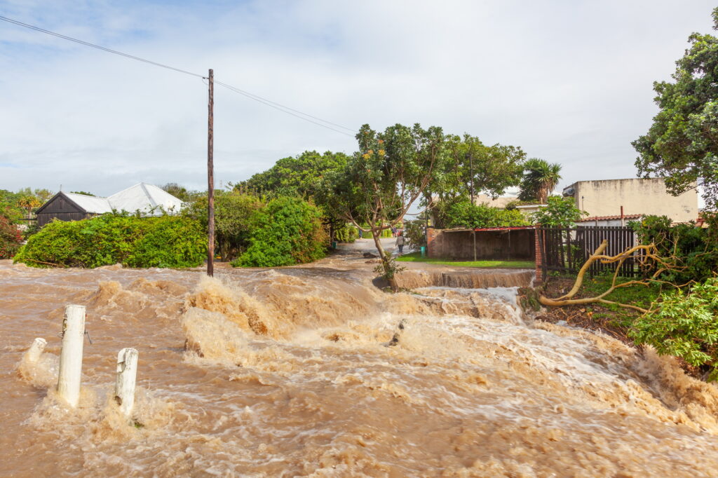 Floodwaters in South Africa