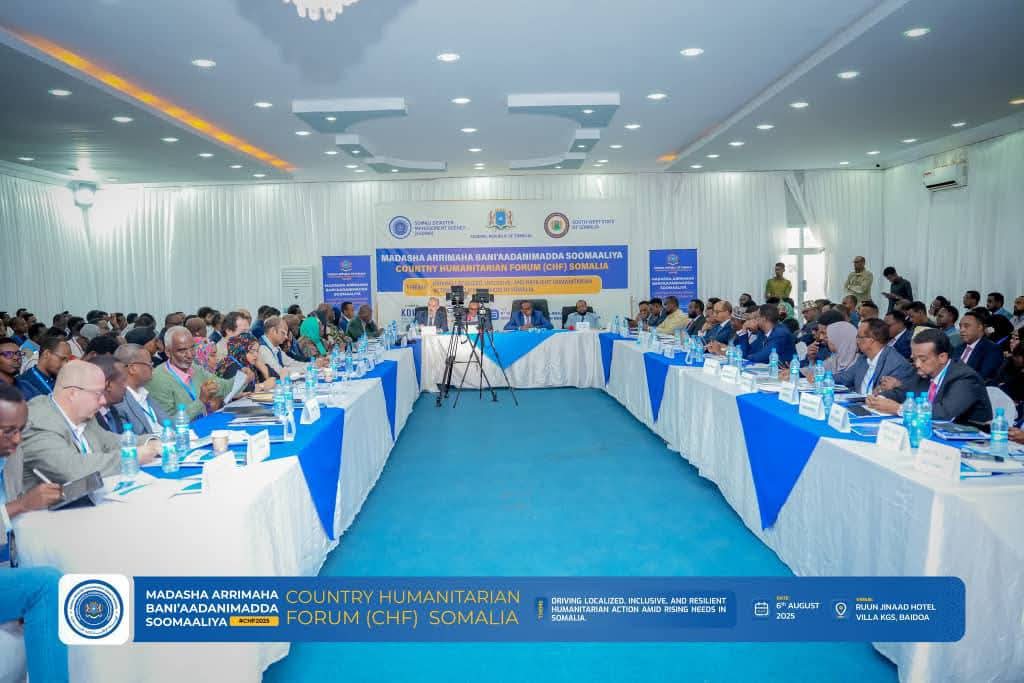 Participants attending the Country Humanitarian Forum at Ruun Jinaad Hotel in Baidoa