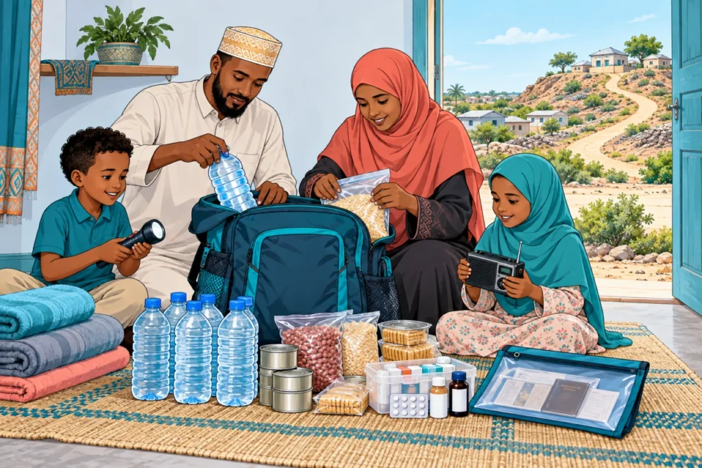 Sawir wacyigelin ah: qoys diyaarinaya boorsada gurmadka fatahaadda.